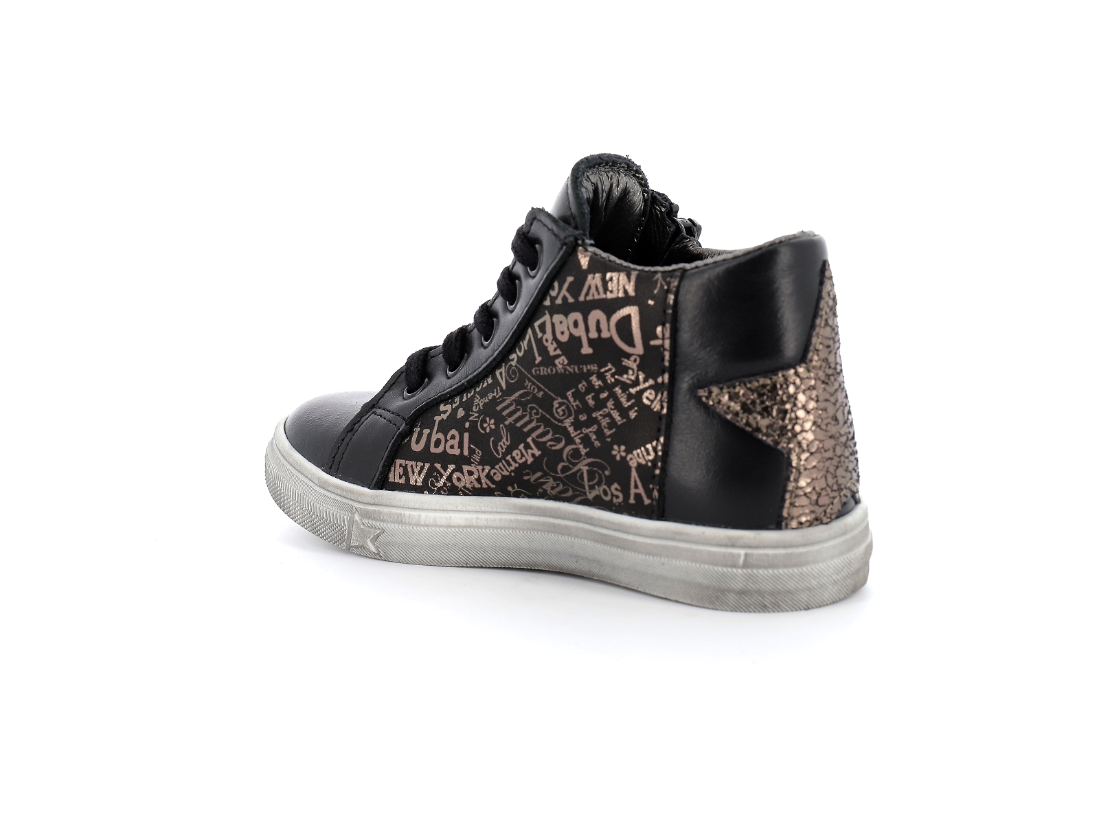 Bopy-SALAMATA Cuir Noir Or