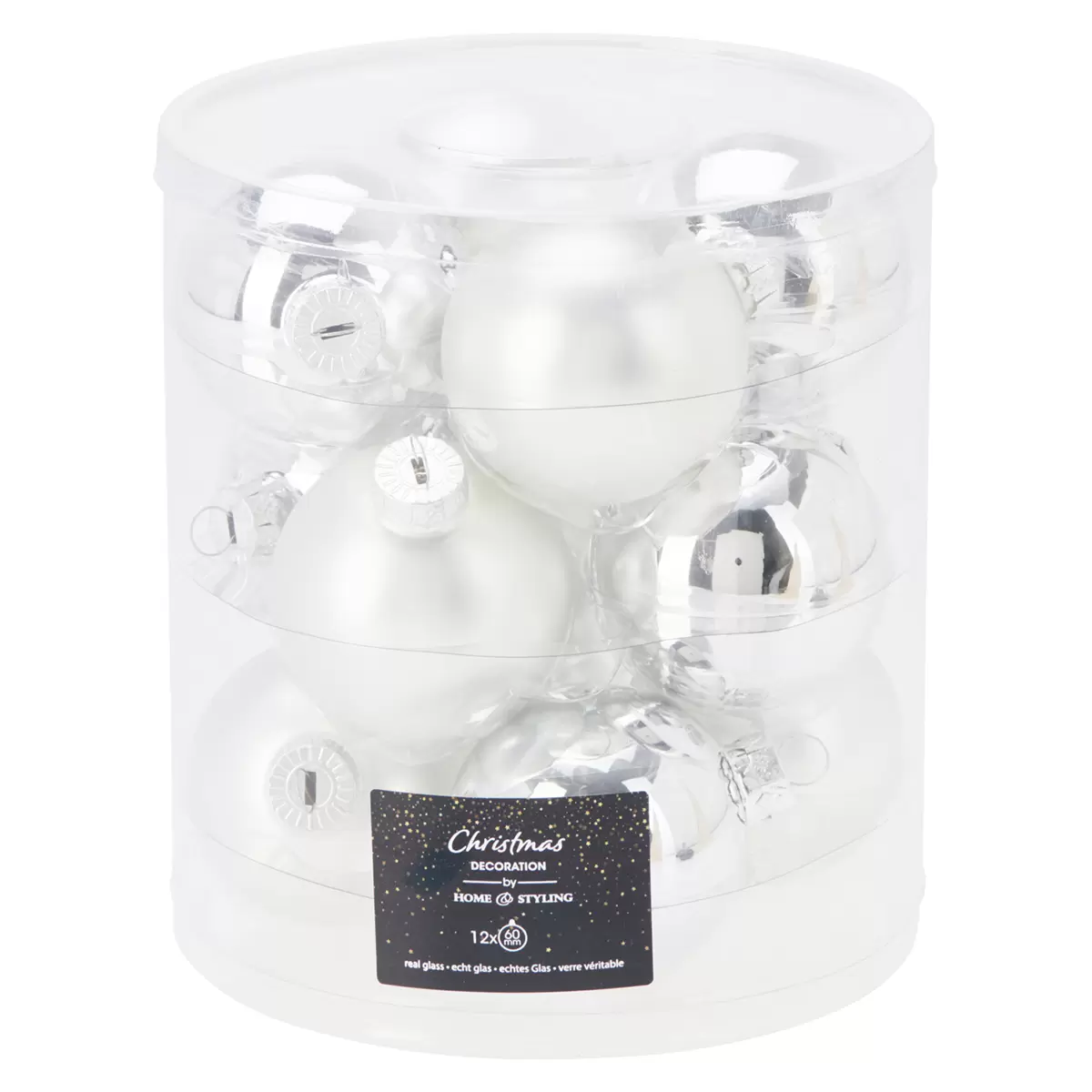 Weihnachtskugel-Set XMAS Silber