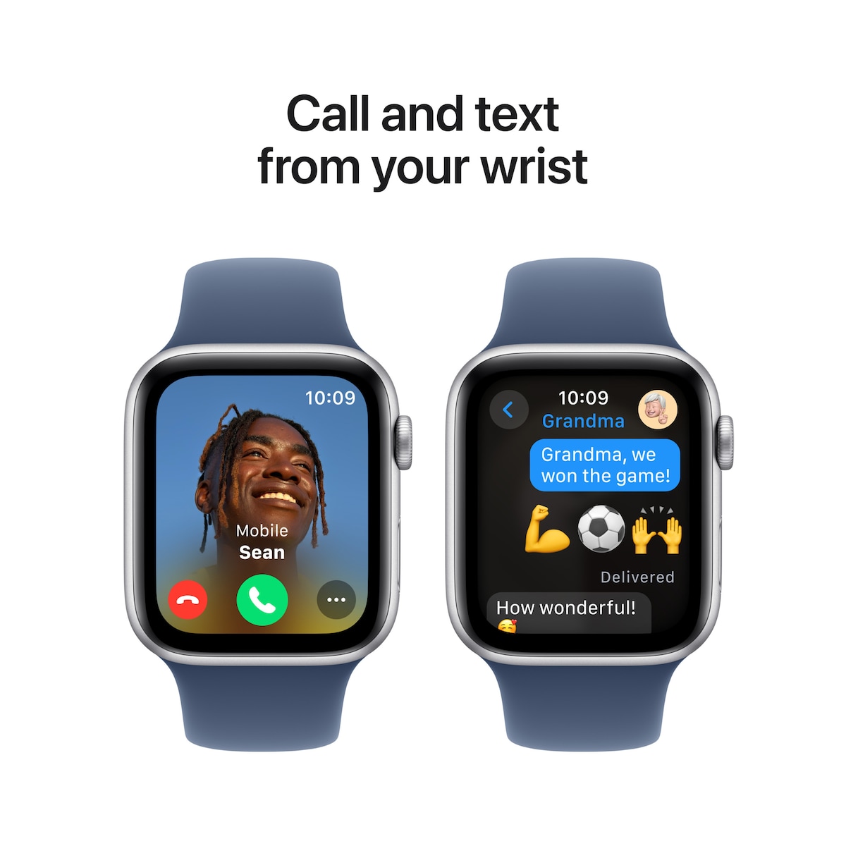 Apple Watch SE 2nd Gen 44mm GPS (Sølv Alu/Denim sport band M/L)