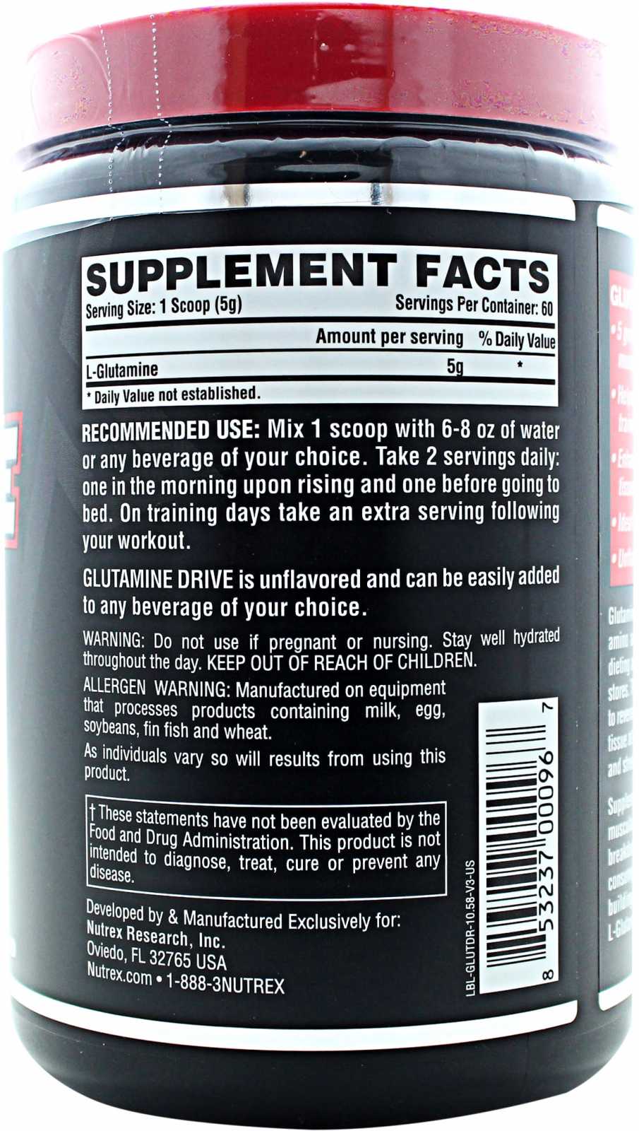 Nutrex Research Drive Glutamina 300g