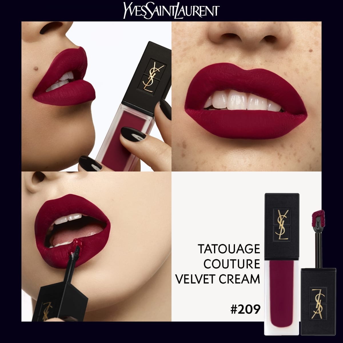 YVES SAINT LAURENT Tatouage Couture Velvet Cream Rouge à Lèvres Mat Effet Velours Longue Tenue