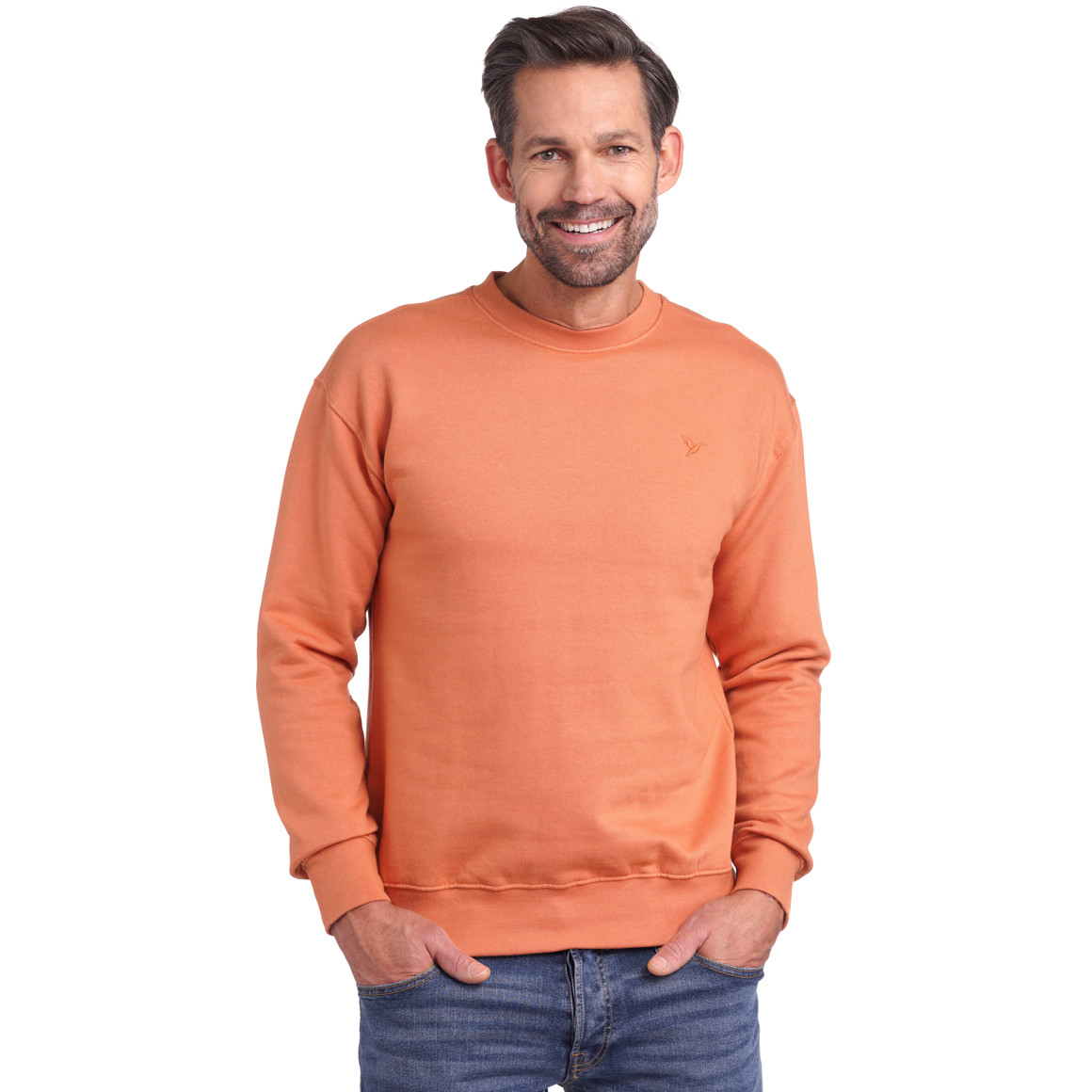 Jonas Nielsen Herren Sweatshirt mit Rundhalsausschnitt orange