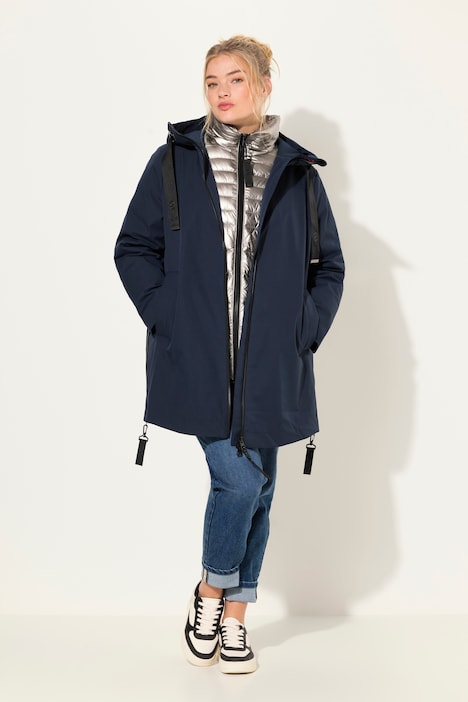 2 in 1 Softshelljacke, Kapuze, wasserabweisend, Mix & Match