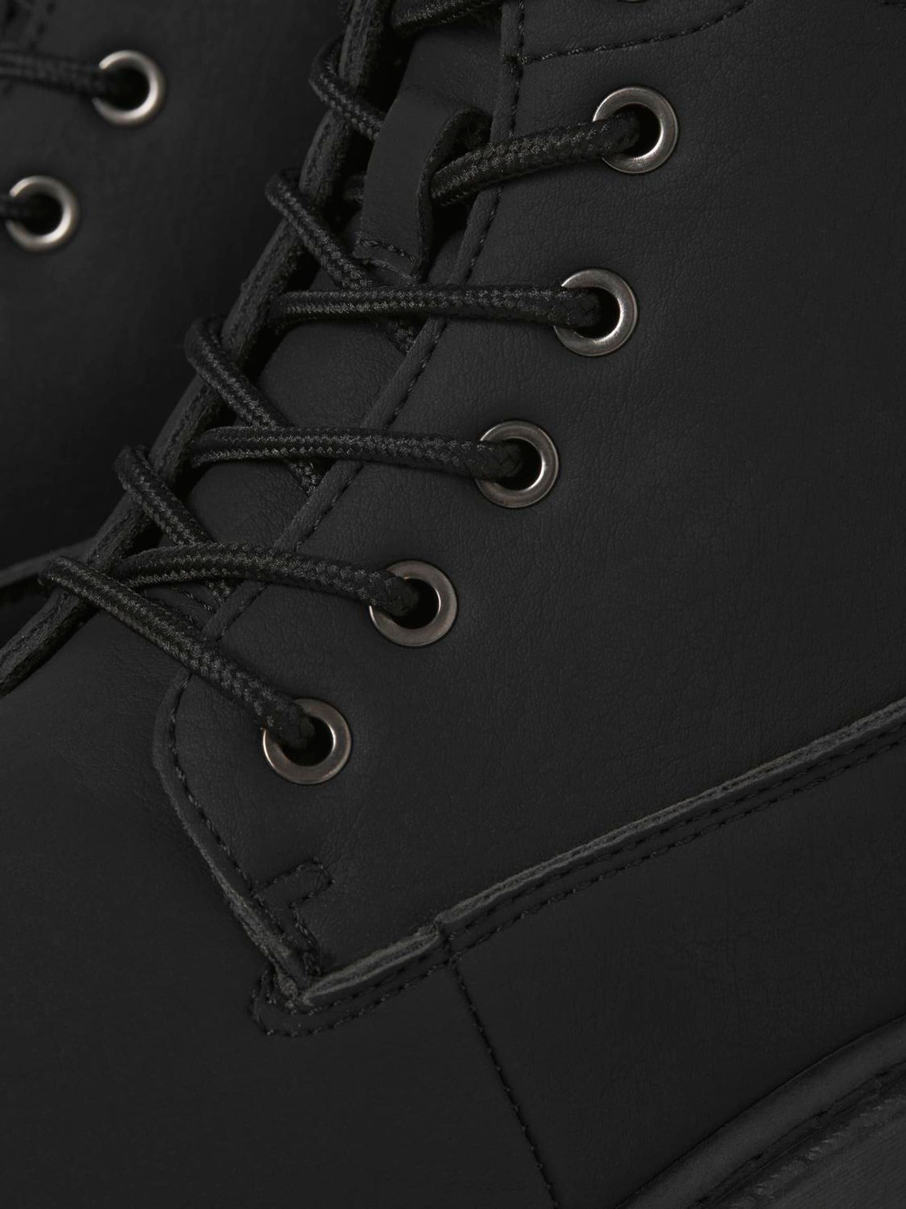 Zwart - JACK & JONES Tan Lace Up Ankle Boots