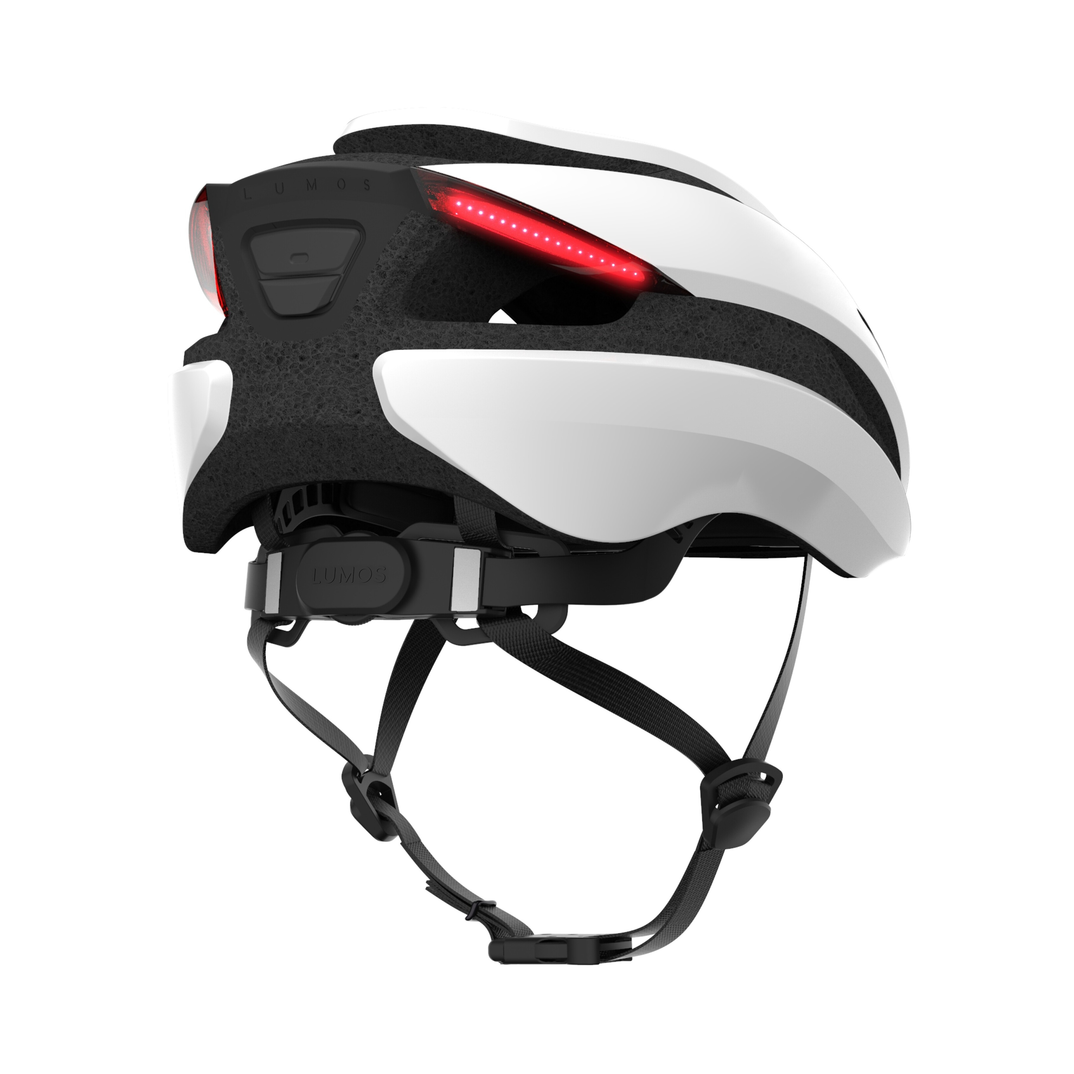 (Gr. M/L) Ultra Verstellbarer Fahrrad Helm Velo Kopf Schutz mit Front- und Rücklicht / Blinkerfunktion - Weiss