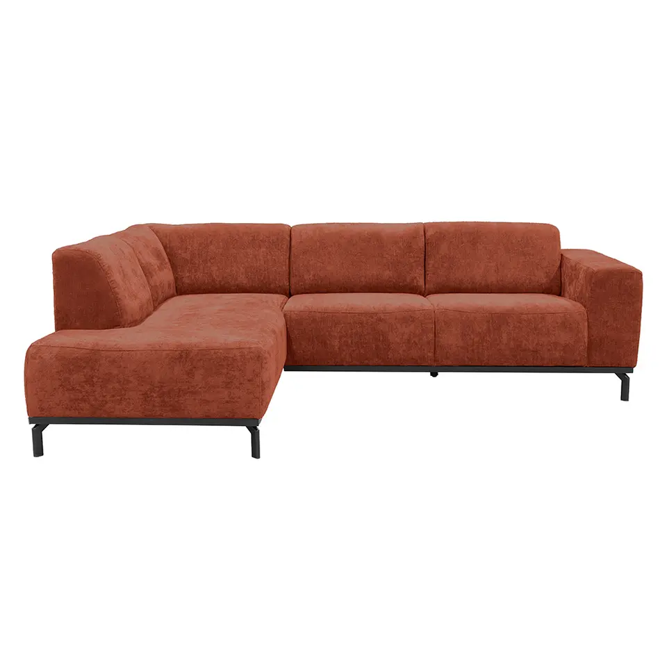Hoekbank Lola links - terracotta