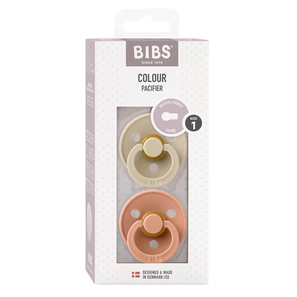 BIBS Colour Latex Vanilla/Peach 2 pak - Flere størrelser
