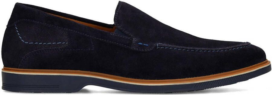 No Stress Heren Donkerblauwe suède loafers