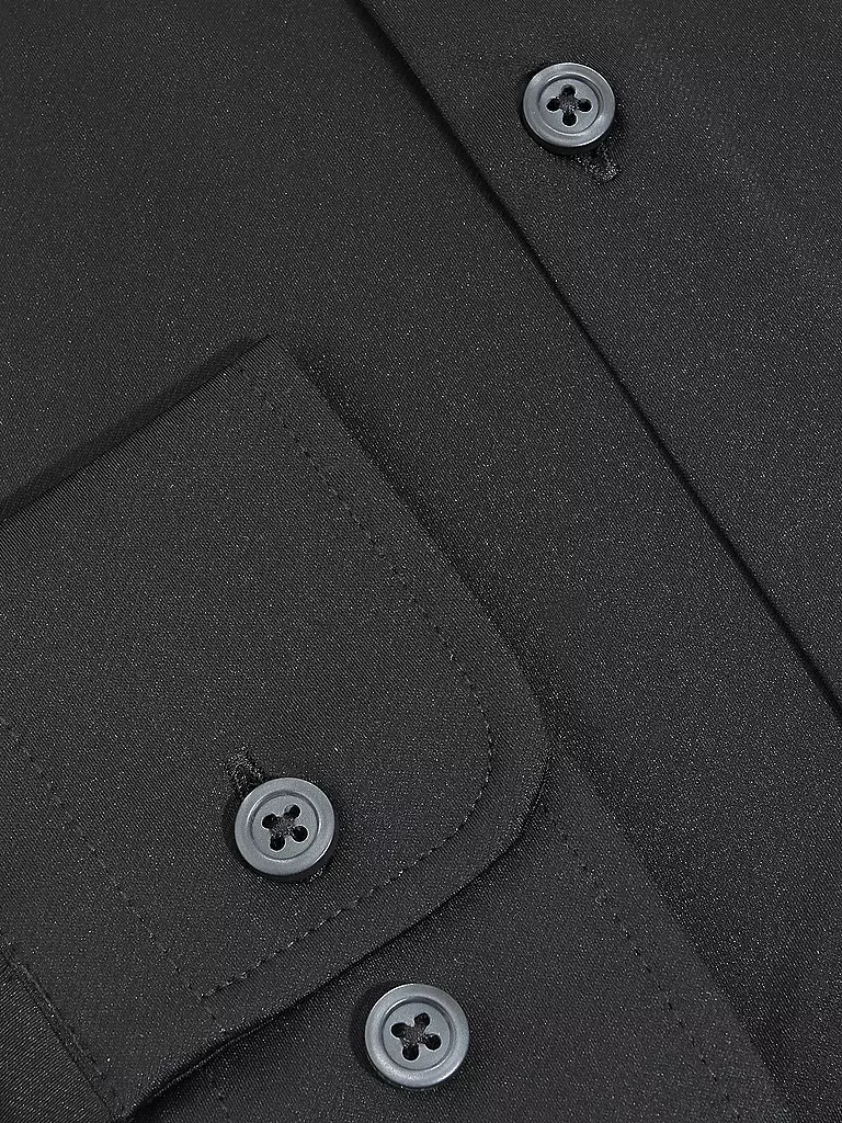 PURE Jerseyhemd Slim Fit  schwarz