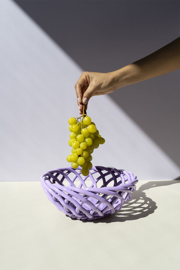 OCTAEVO CERAMIC BASKET SICILIA LARGE LILAC Lilac