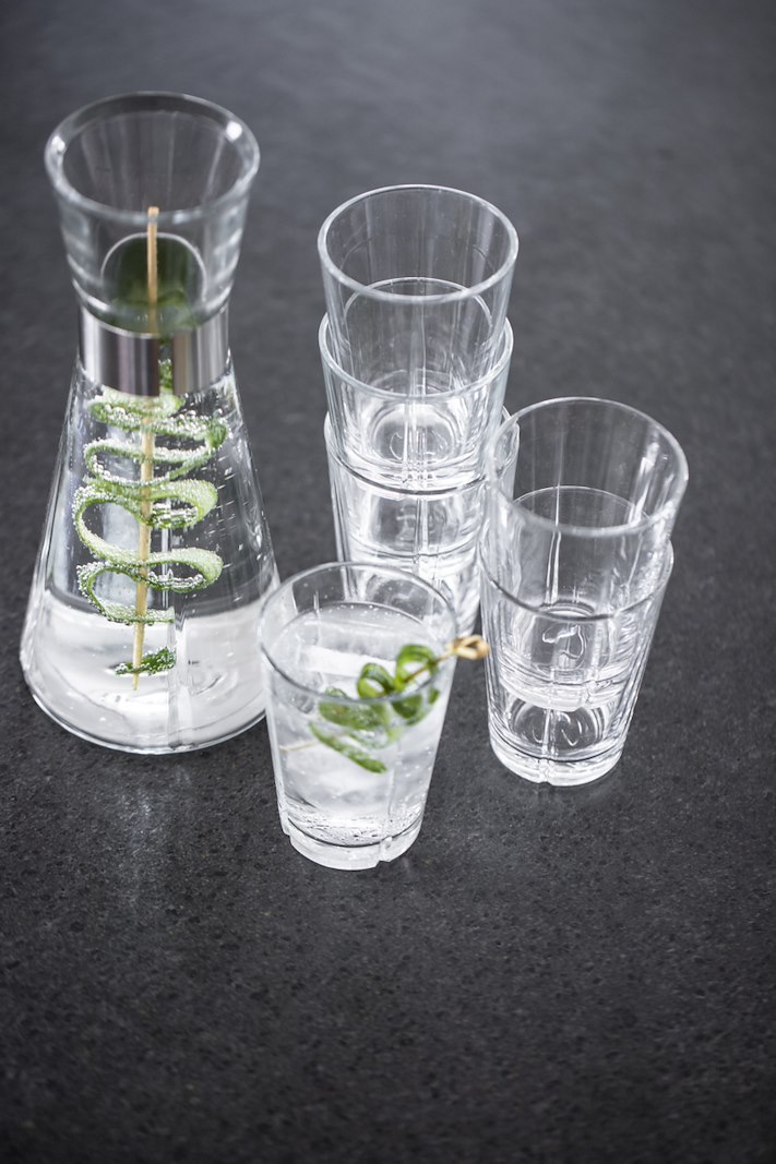 Grand Cru karaffel Klart glass med sølv detalje. 1 liter.