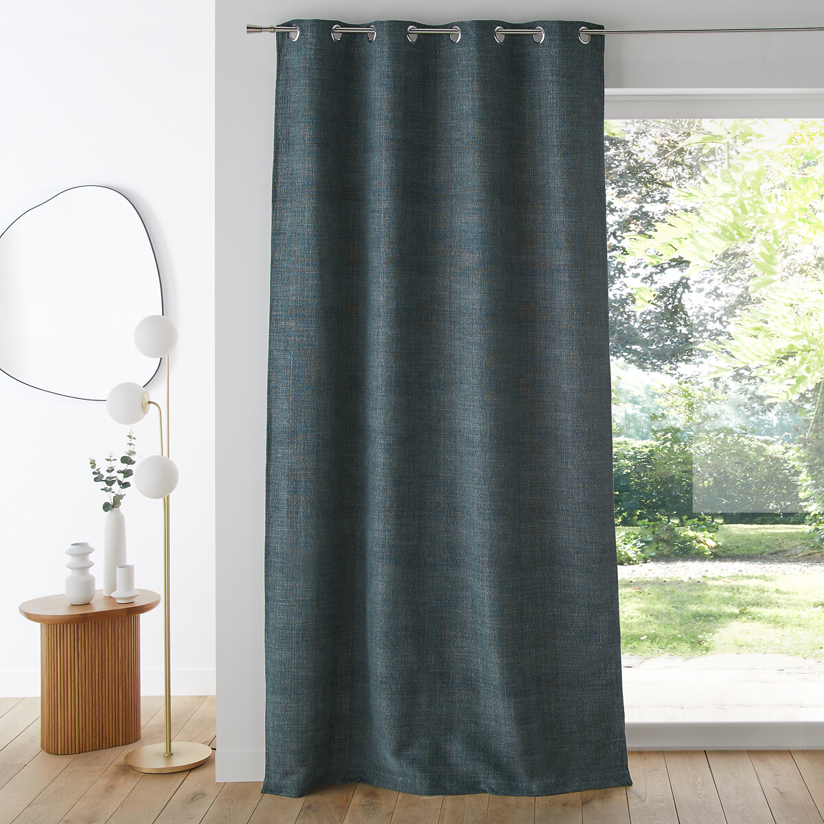 LA REDOUTE INTERIEURS<br>Cortina com ilhós, efeito envelhecido, Figuera