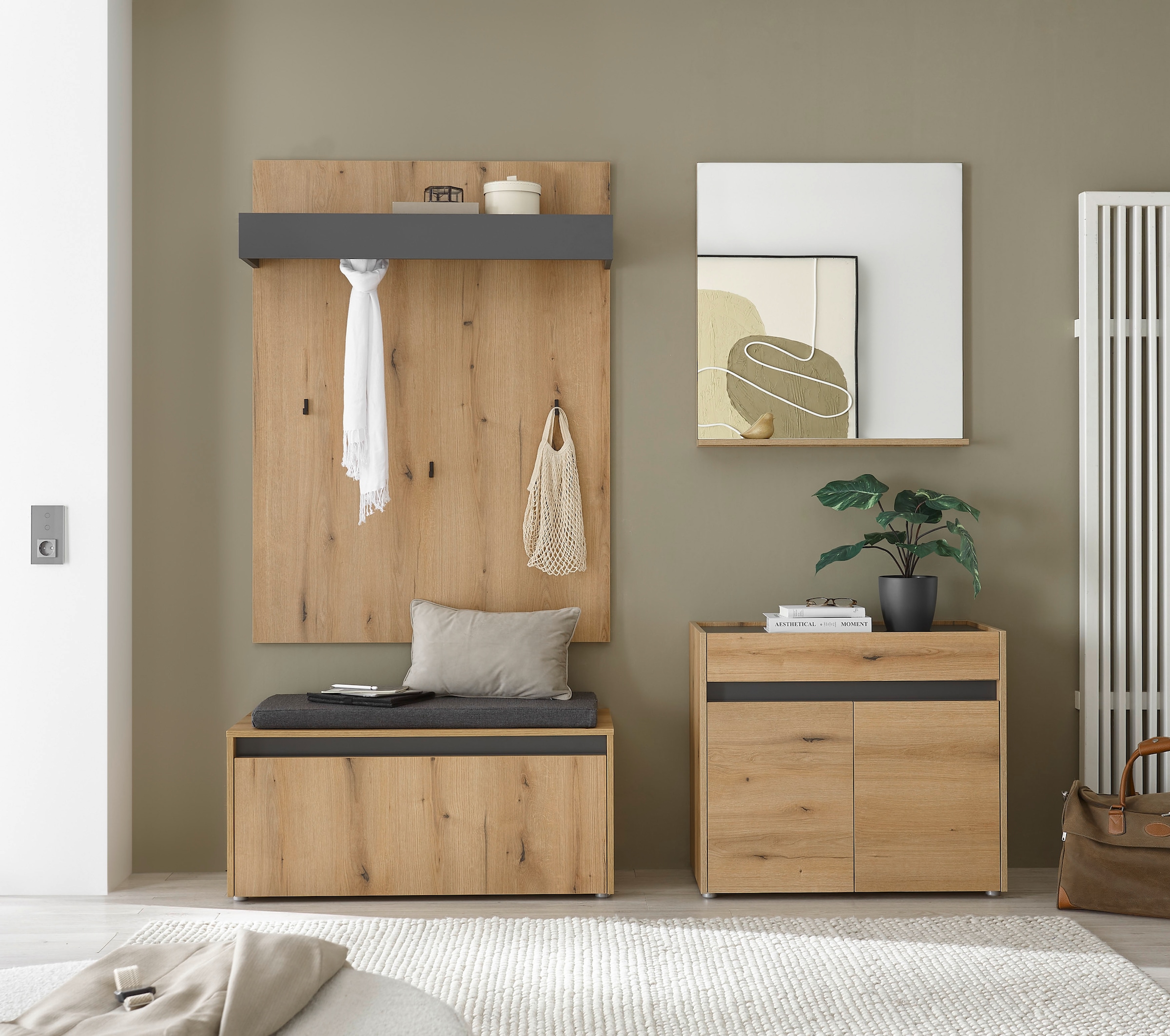 INOSIGN Garderoben-Set »GIRON/CiTY, moderne Garderobe, Komplettset mit viel Stauraum« Komplett-Set, 4 Stk. tlg.