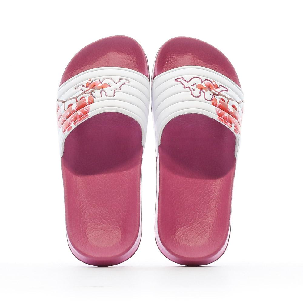 Kappa Claquettes Blanche/Rose Femme Kappa Noles