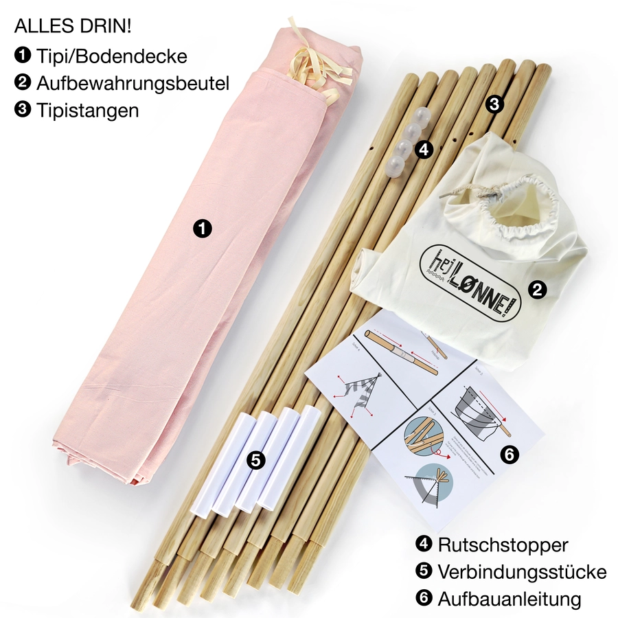 Hej Loenne Kinderzelt, rosa