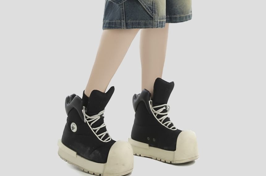 Banash - Gewassen denim shorts met elastische taille