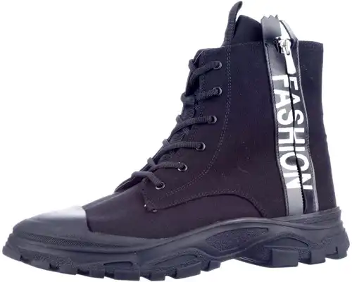 1532 Babouche zwart - maat 43 veterboot zwart - maat 43 Calandschoen