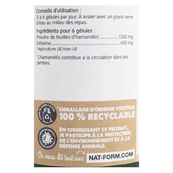 Nat & Form Original Hamamélis 200 cápsulas