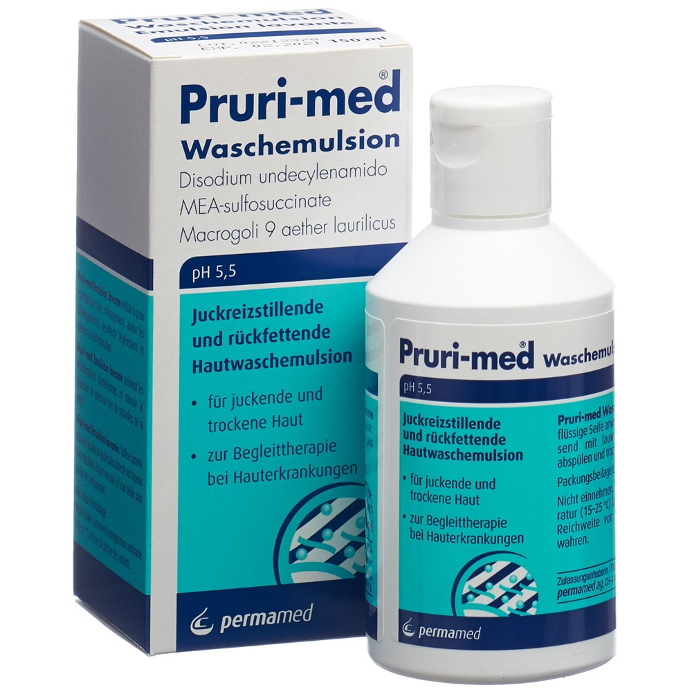 PRURI-MED Juckreizstillende und rückfettende Hautwaschemulsion Emuls pH 5.5 Fl 150 ml