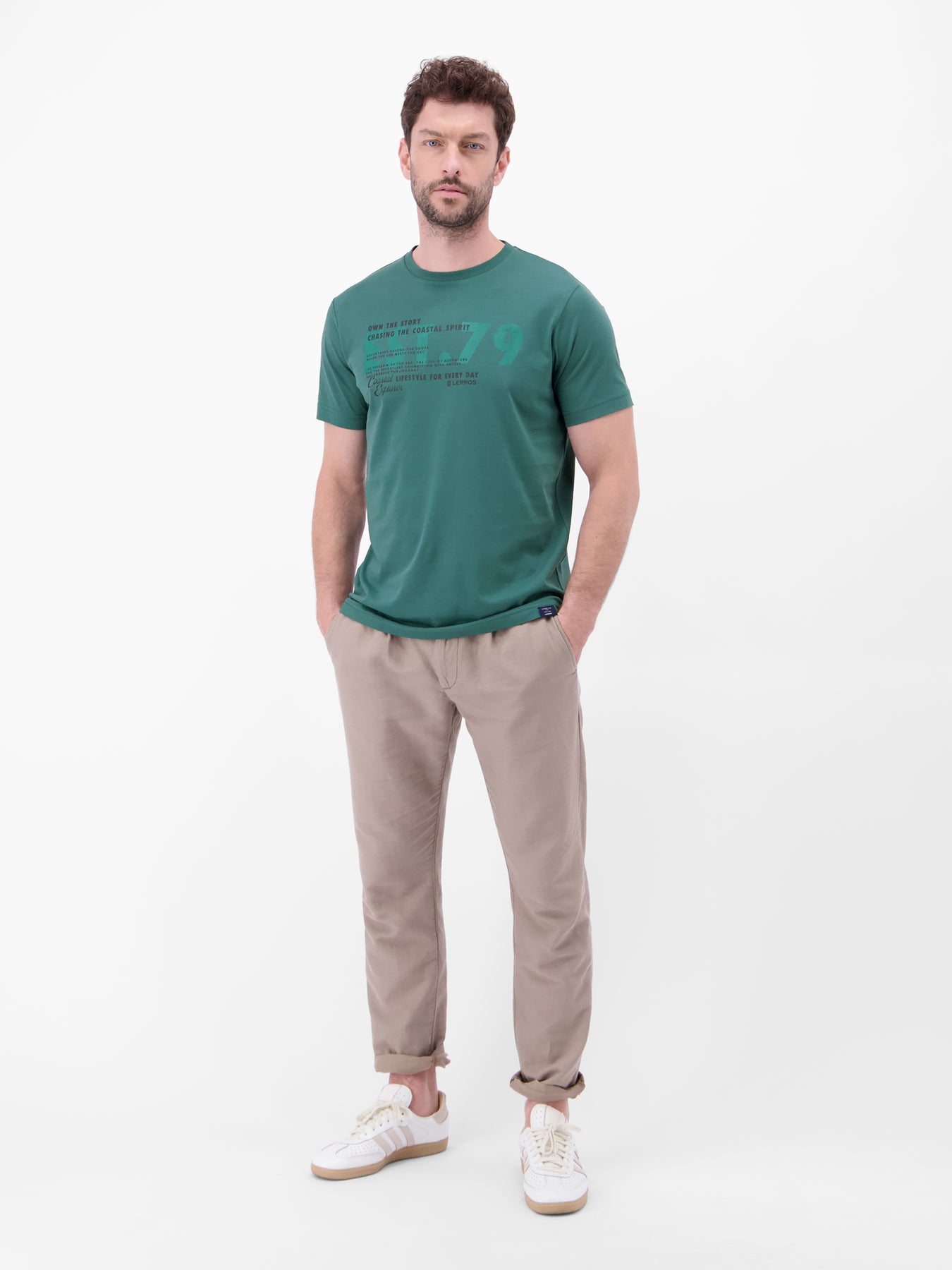 T-Shirt aus Baumwolle mit Brustprint