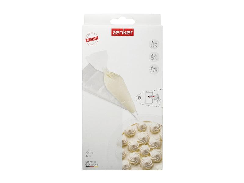 Zenker Spritzbeutel 23-teilig Einwegspritzbeutel Set mit Tüllen