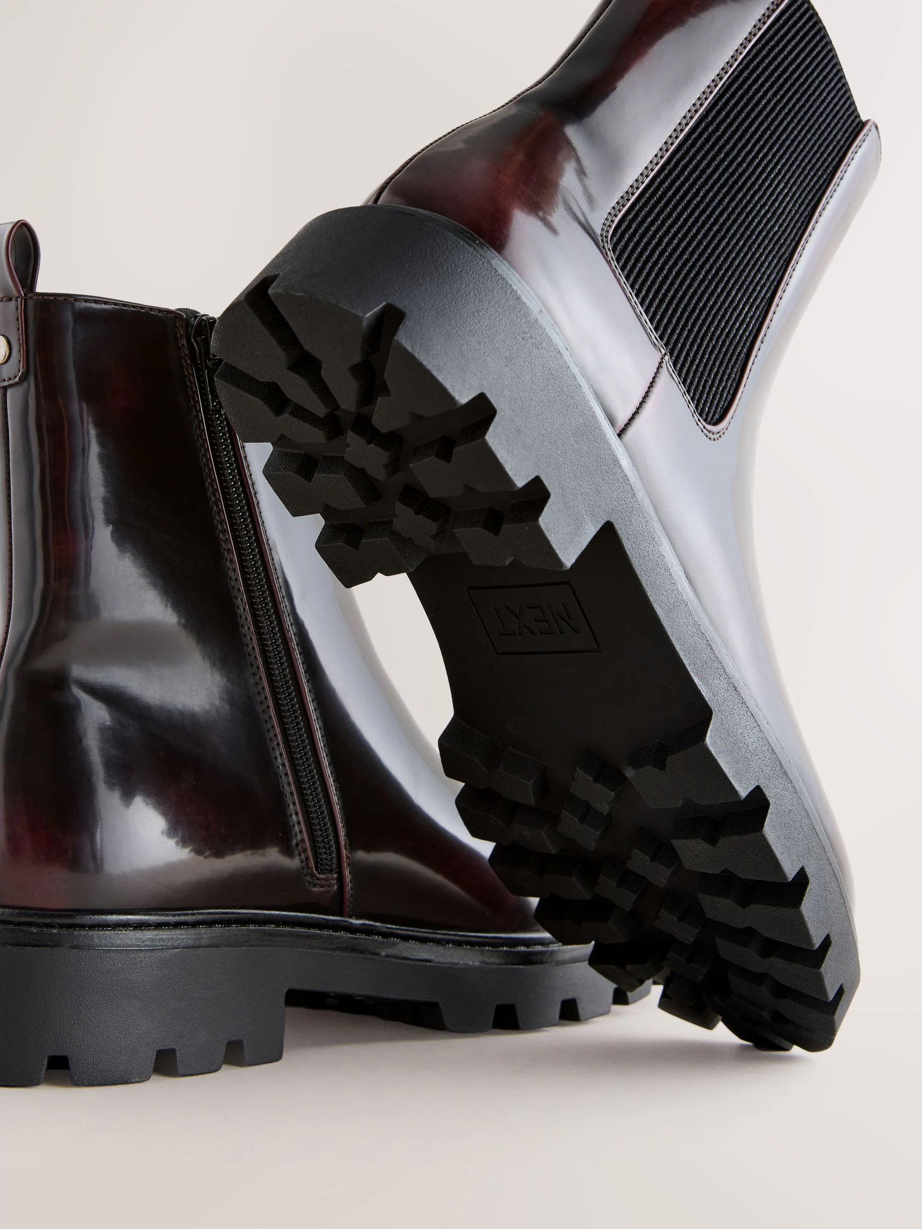 Burgundy Red Patent - Forever Comfort® Chelsea-enkellaarzen met profielzool