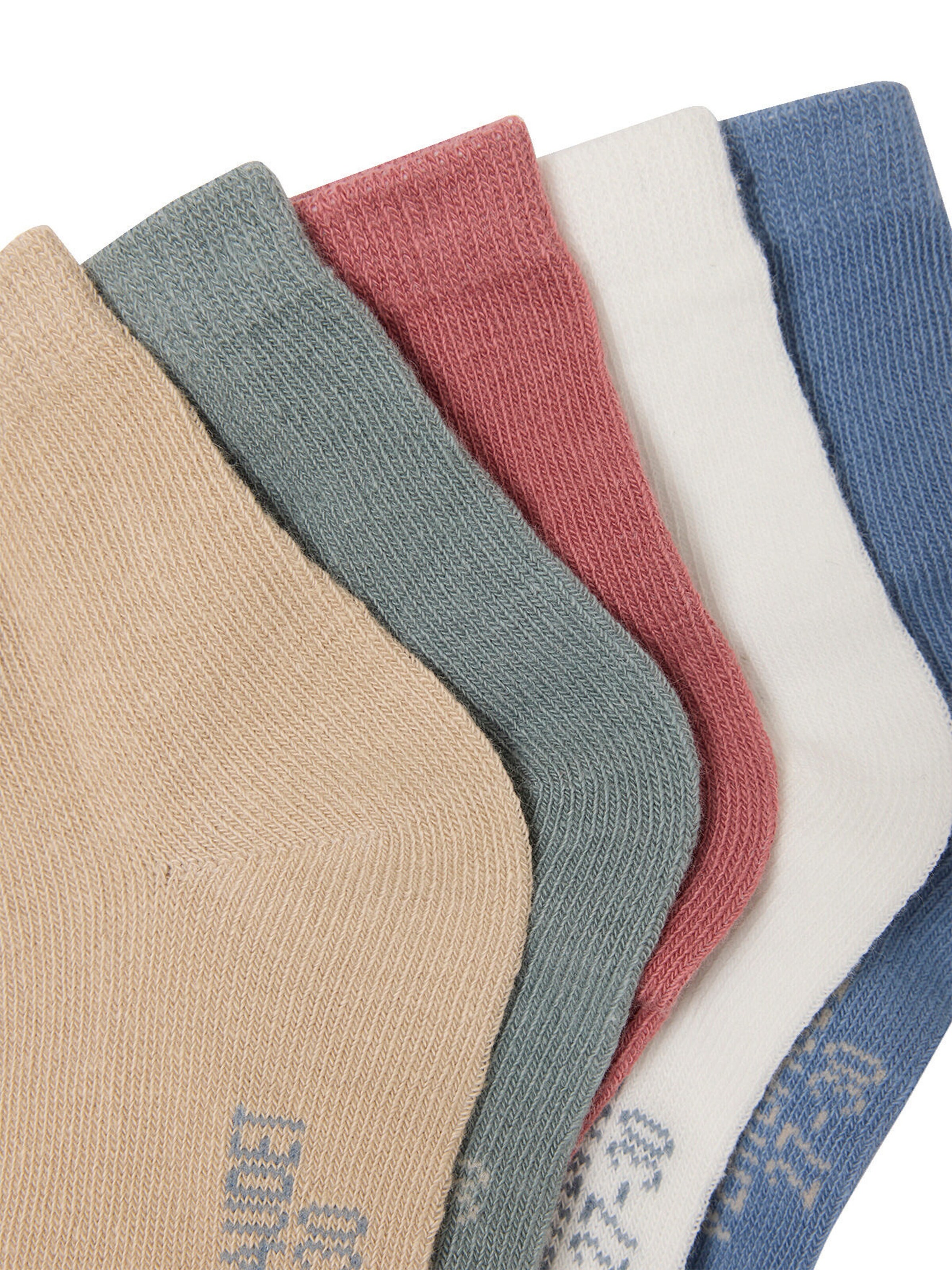 Vertbaudet 5er-Pack Jungen Socken BASIC beige