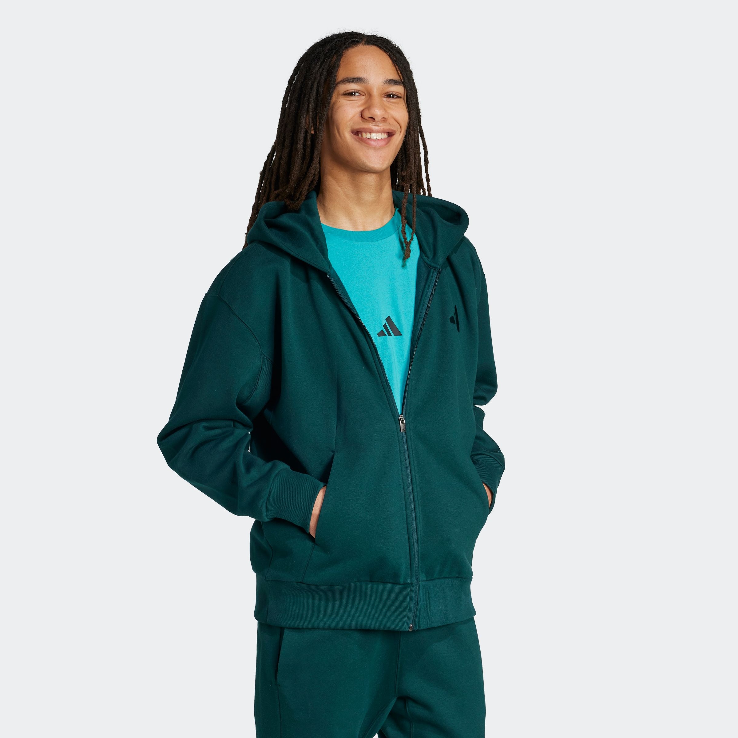 adidas Sportswear Kapuzensweatshirt »M A SZN FL FZ«, Kapuzenjacke mit Reissverschluss