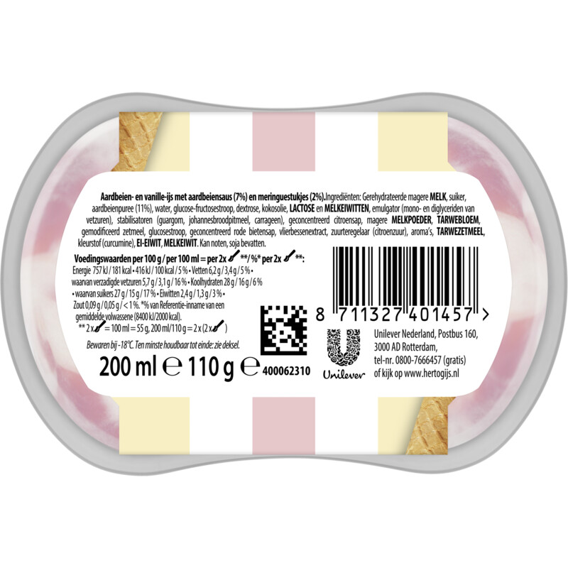 Hertog Ijssalon mini aardbeien meringue