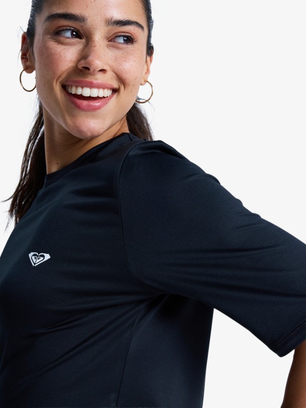 Happy Waves Lycra manches courtes Noir Femme
