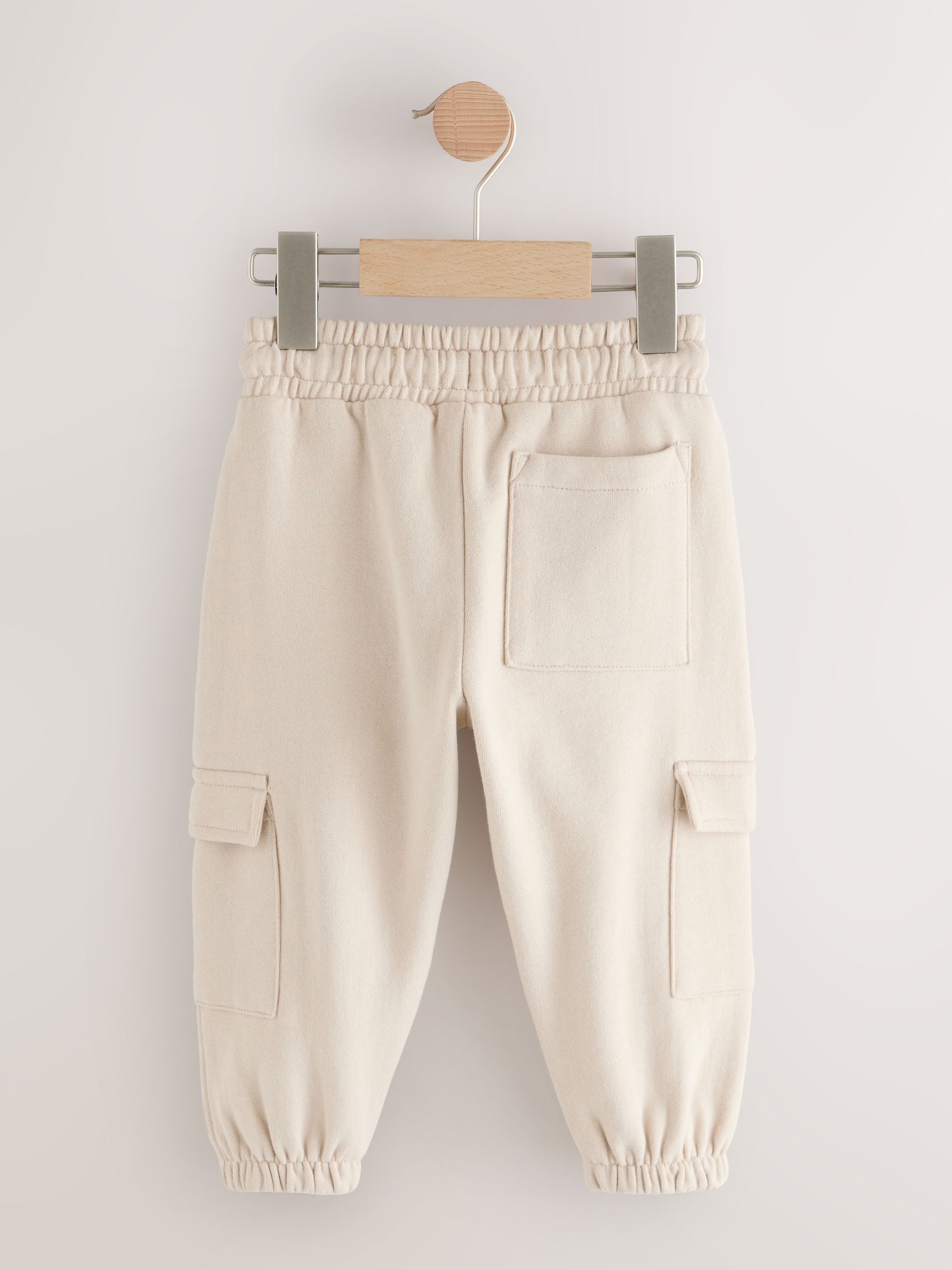 Ecru - Zacht aanvoelende jersey utility joggingbroek (3mnd-7jr)