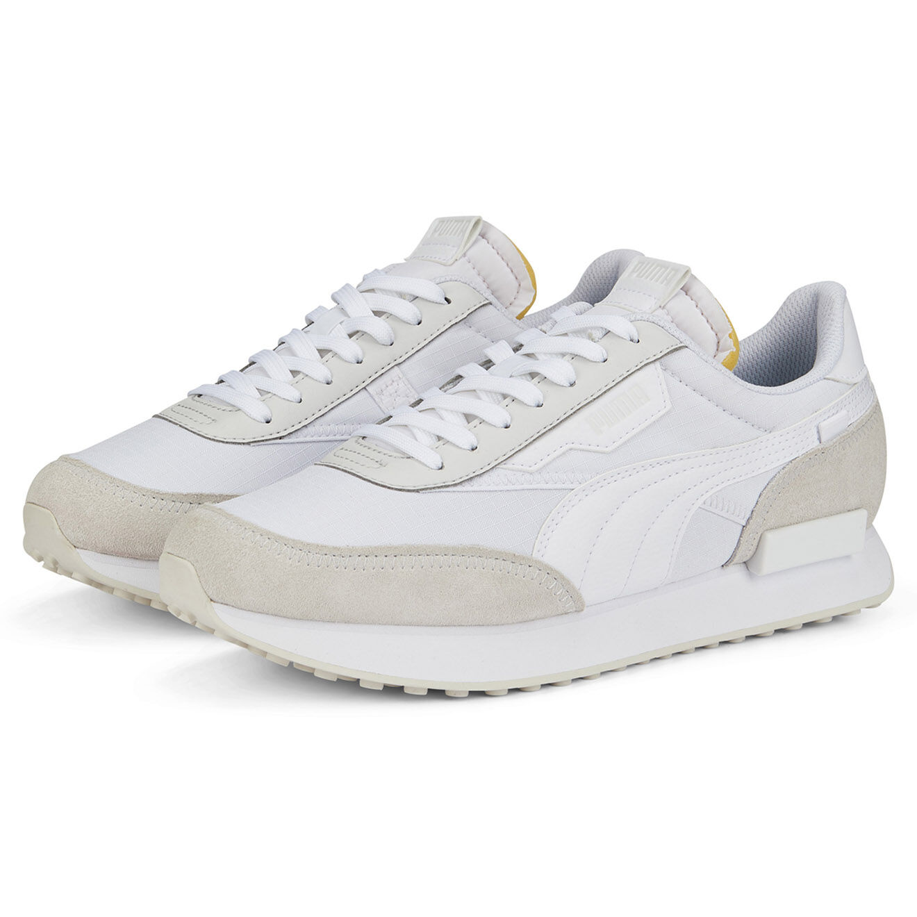 Puma Baskets en Cuir & Velours de Cuir Future Rider Play blanches