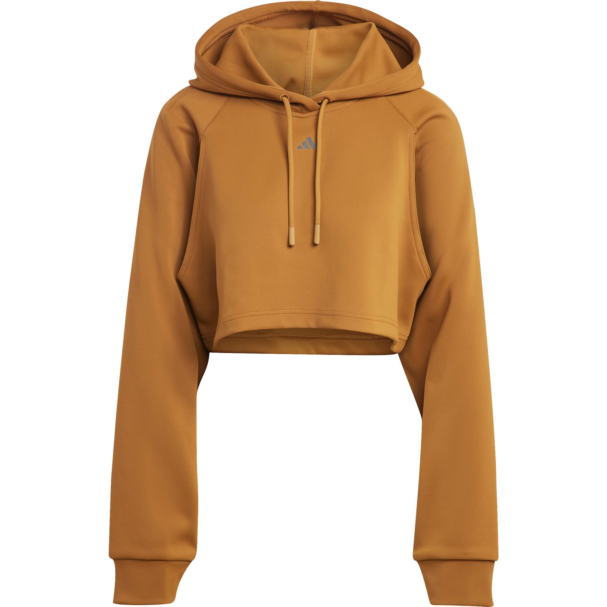 adidas HIIT Aeroready Crop Training Hoodie Damen bronze strata