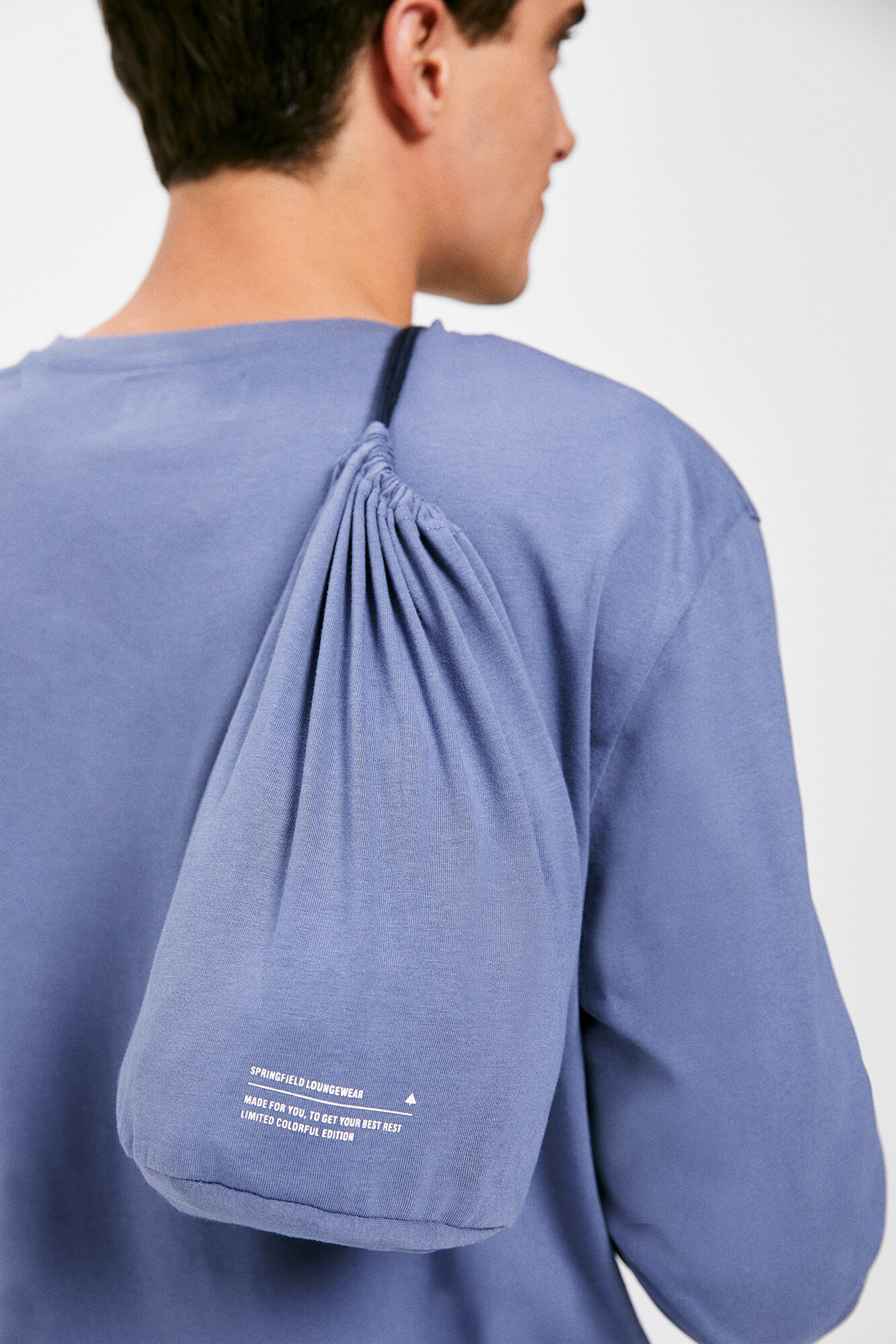 Pijama monocromático extra confortável - azul médio