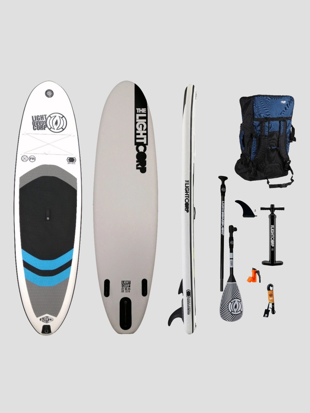 Light Silver Allrounder 10'10 SUP Board Set blue