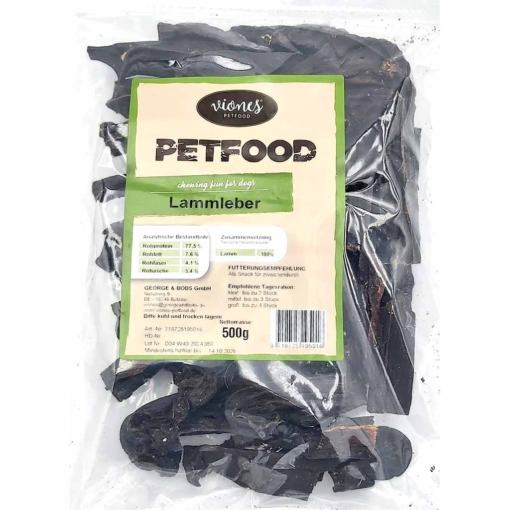 Hundesnack Lammleber 500g MHD:19.10.26