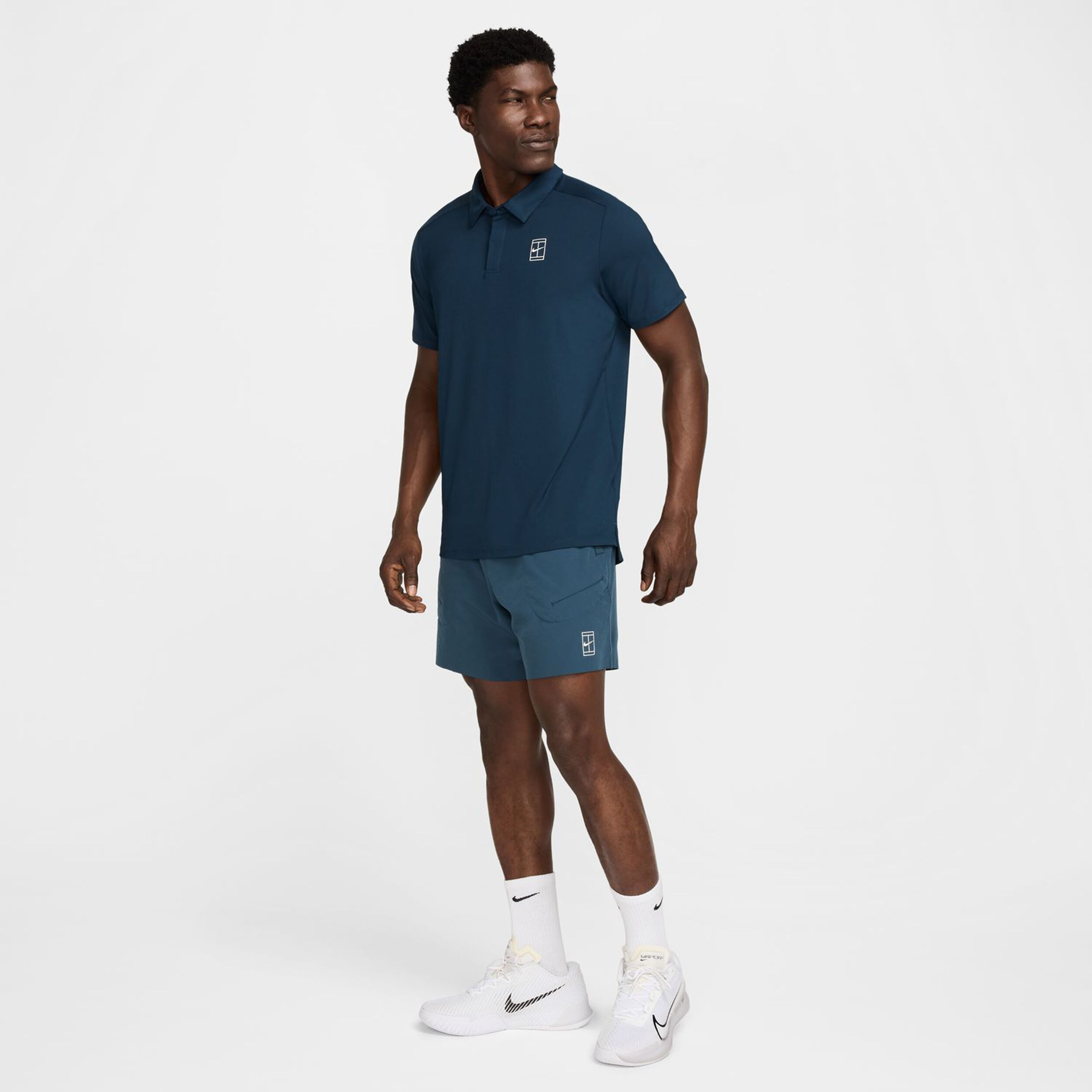 Nike Court Dri-Fit Advantage 6in Shorts Hommes - Bleu Foncé , Blanc