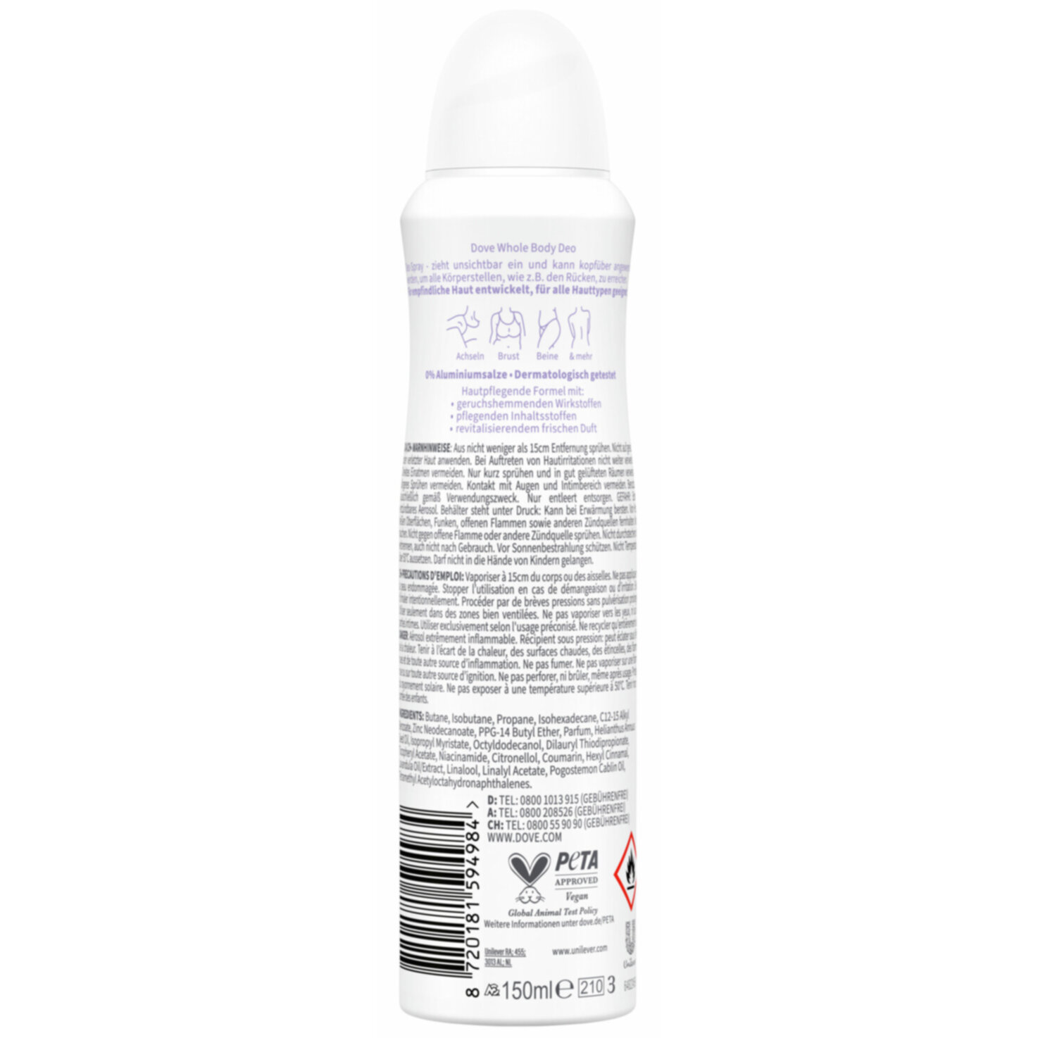 Dove Whole Body Deo Aero Lavendel