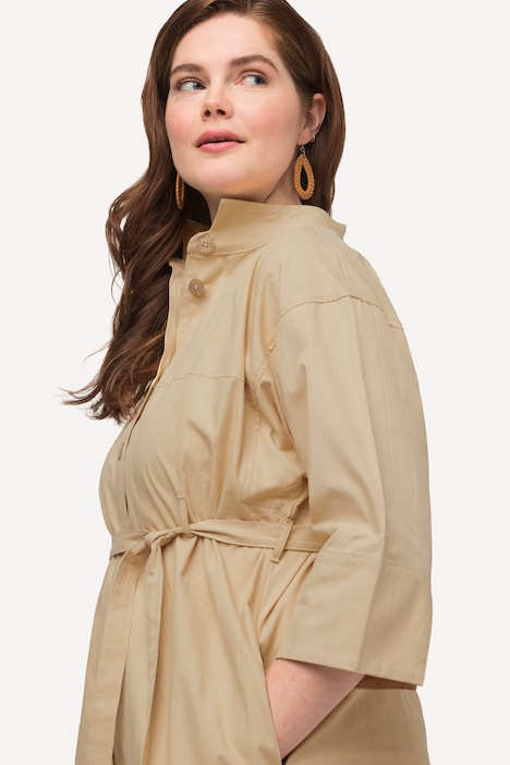Longjacke, Streifenstruktur, 3/4-Arm, Biobaumwolle