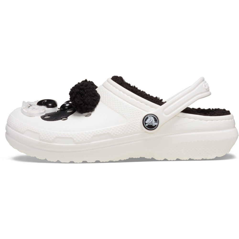 Køb Crocs Chalk/Black Classic Lined IAM Panda Bear Clog K
