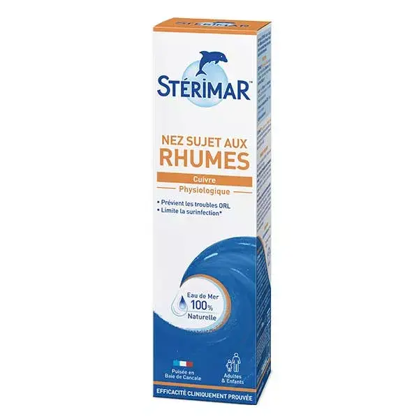 Solução de Cobre Sterimar Água do Mar para Nariz Resfriado 100ml