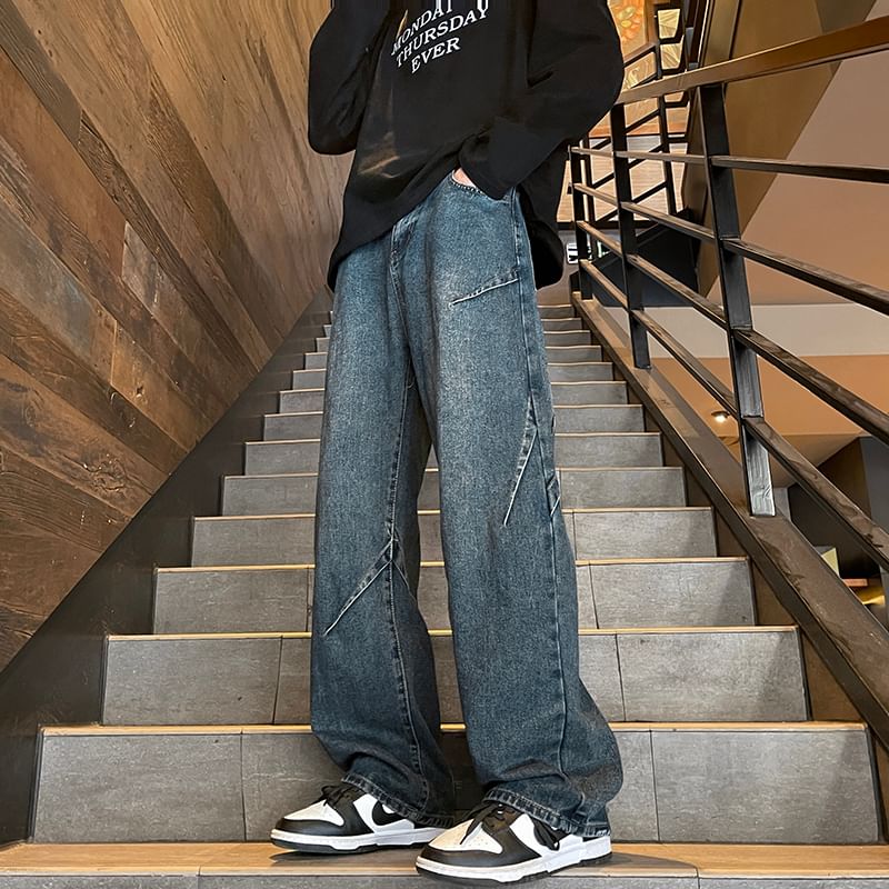 emeisa - Mid Rise Washed Loose Fit Jeans