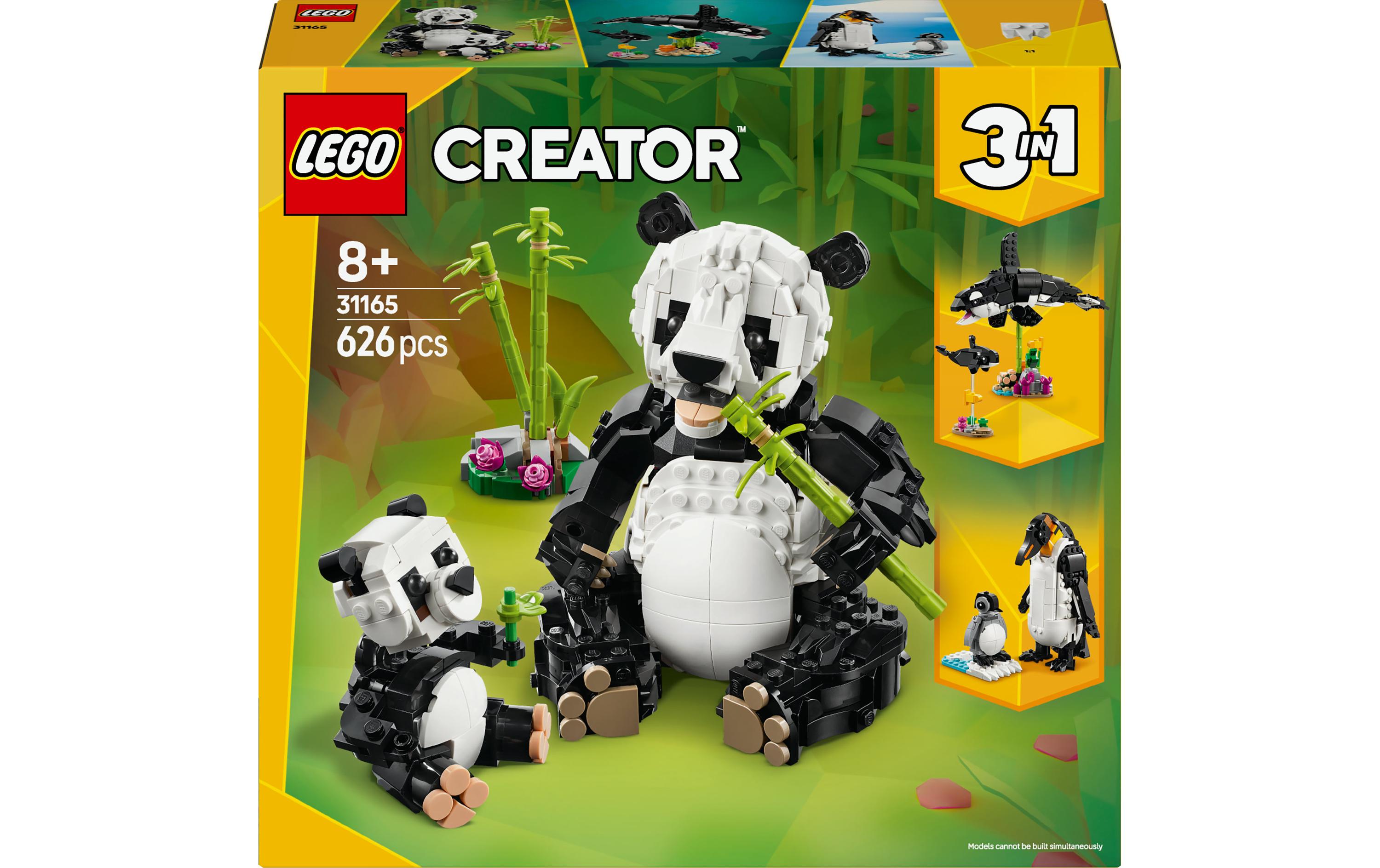 Creator Wilde Tiere: Pandafamilie 311653-in-1-Konstruktionsspielset zur Förderung der Kreativität und Fantasie