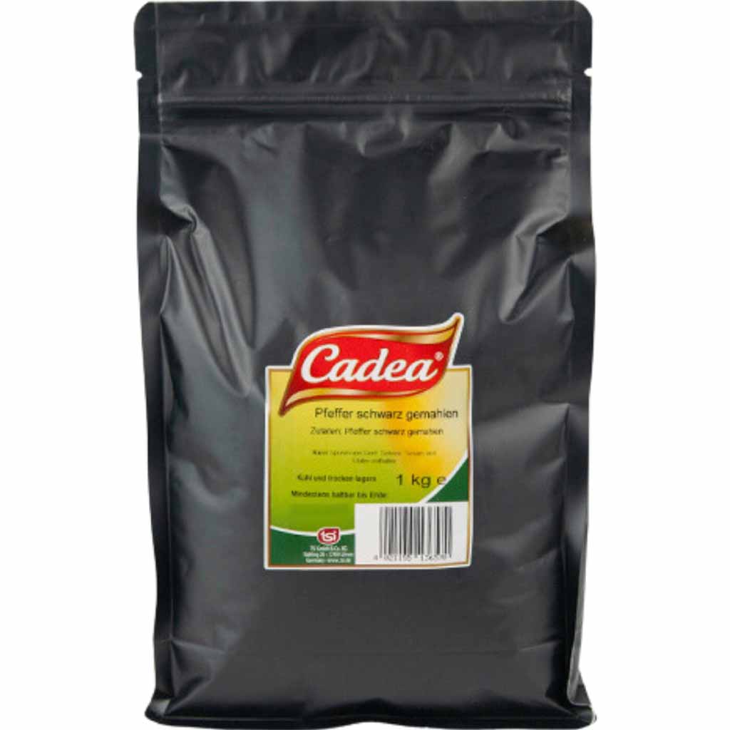 Cadea Pfeffer schwarz gemahlen 1kg MHD:20.2.26