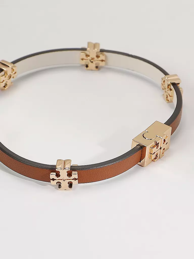TORY BURCH Lederarmband ELEANOR  braun