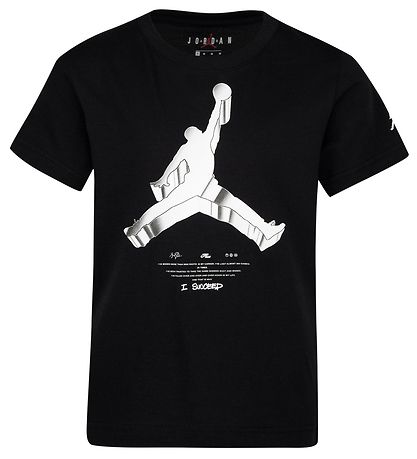 Jordan T-Shirt - Jumpman X Nike Action - Schwarz mit. Weiß