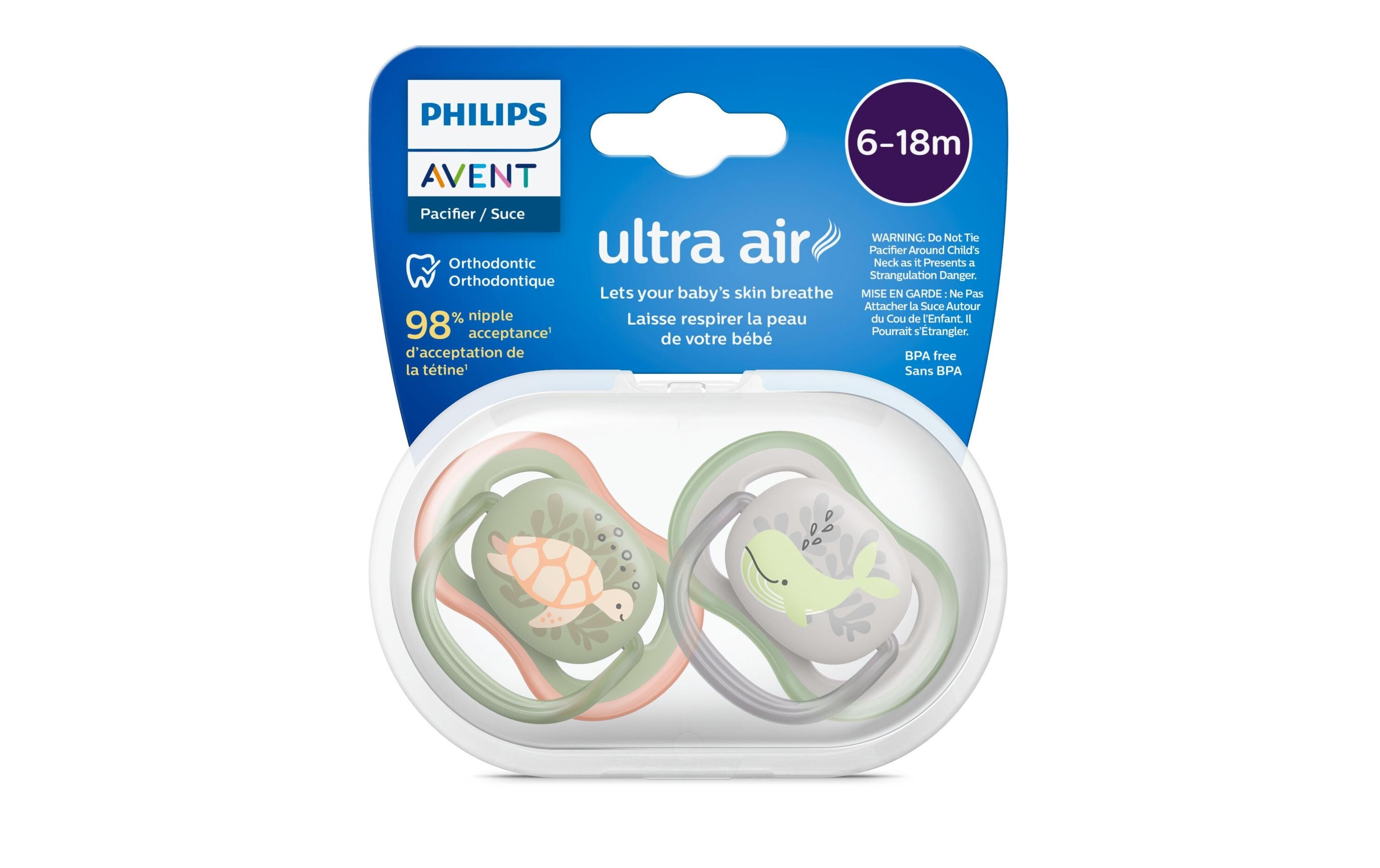 Nuggi ultra air 6-18 Mt. Schildkröte/WalSauger aus 100% lebensmitteltauglichem Silikon