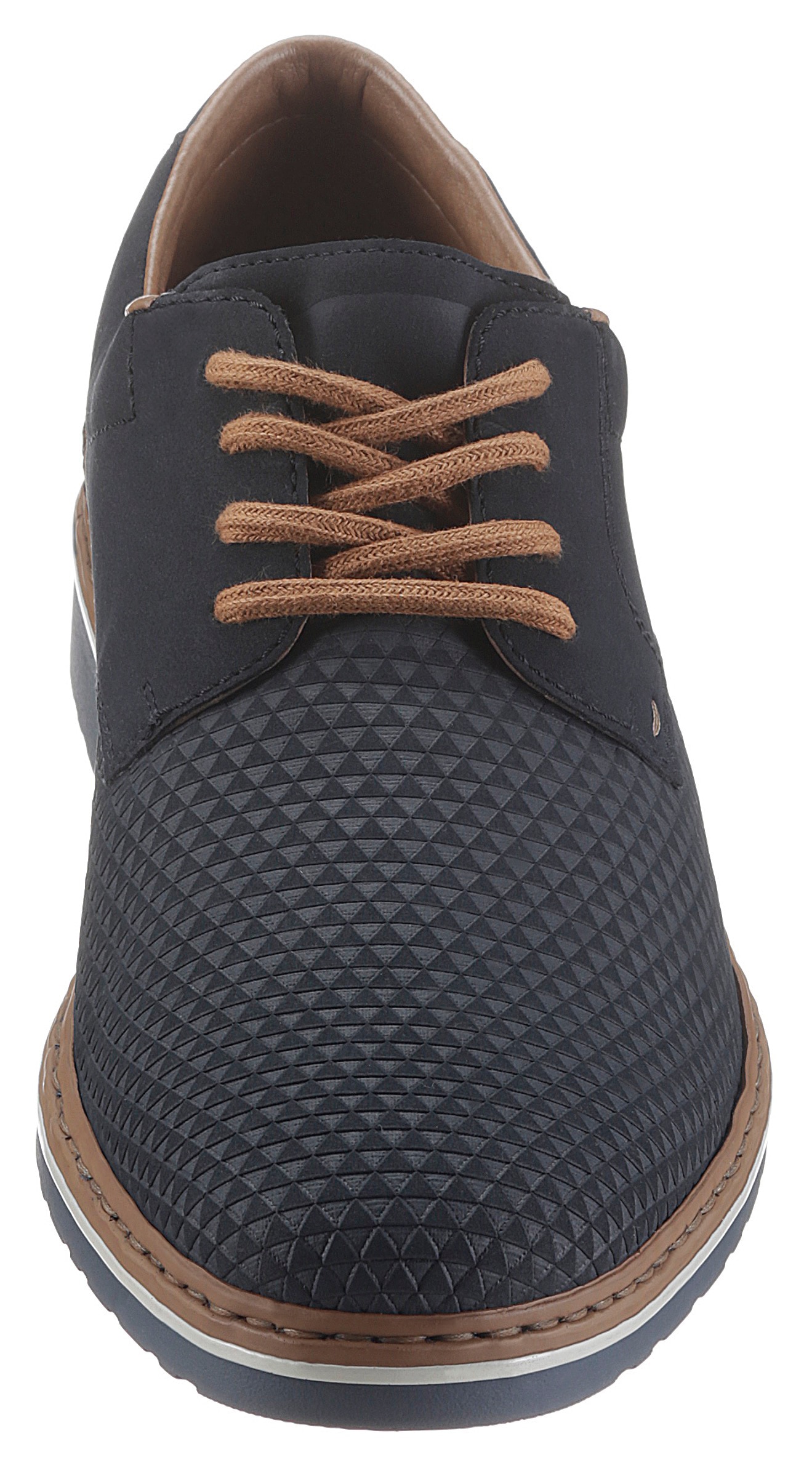 Rieker Schnürschuh  mit modischer Perforation, Freizeitschuh, Halbschuh, Schnürschuh