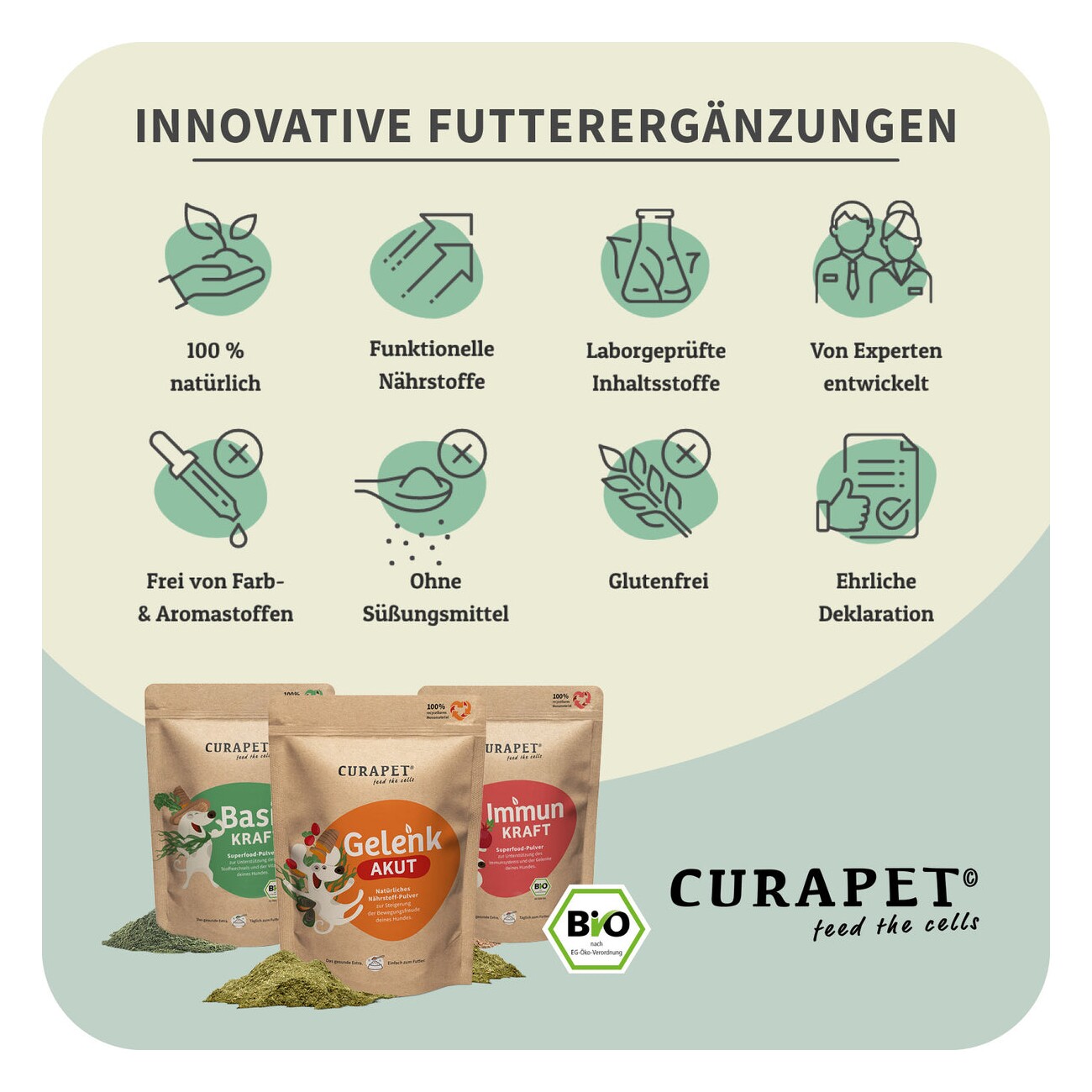 CURAPET Bio Verdauungspulver mit Prä- und Probiotika - DarmKraft 200g