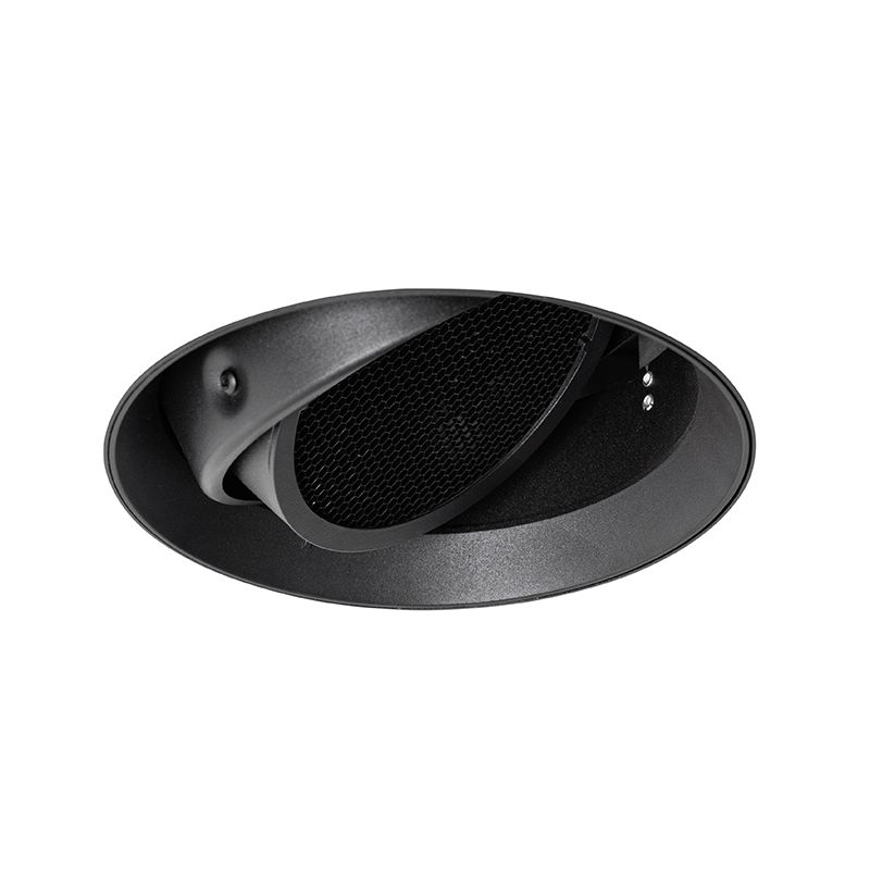 Moderne inbouwspot zwart GU10 AR111 rond trimless - Oneon Honey